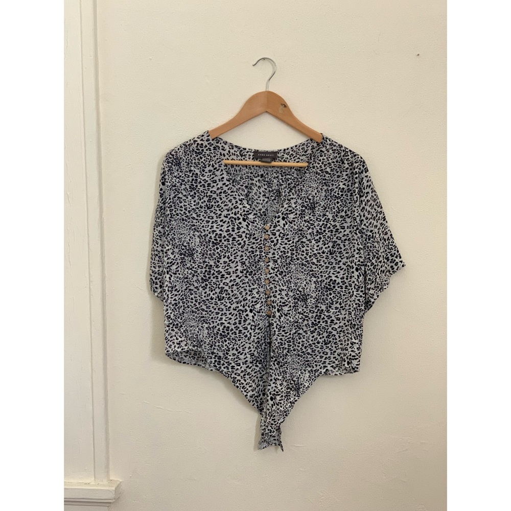 Gray Cheetah Print Blouse